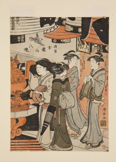Im Sensō-ji Tempel von Torii Kiyonaga