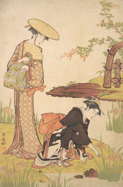 Der Irisgarten, ca. 1784 von Torii Kiyonaga