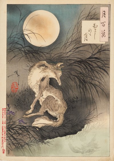 Mond über der Musashi-Ebene von Tsukioka Yoshitoshi