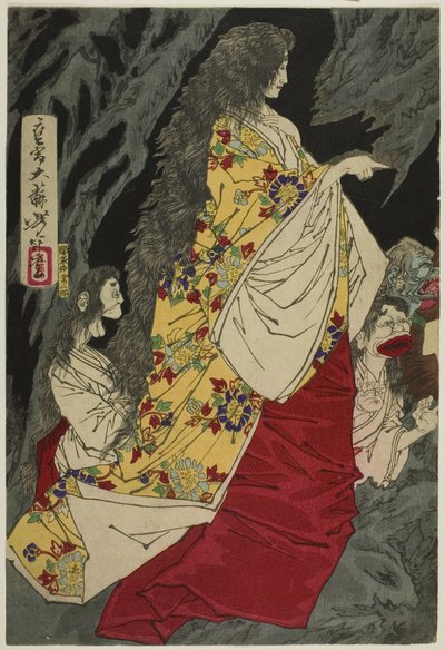 Übernatürliche Wesen bei Shirazunoyabu in Yawata von Tsukioka Yoshitoshi