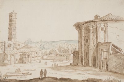 S. Maria in Cosmedien und Vestatempel in Rom von Ubekendt