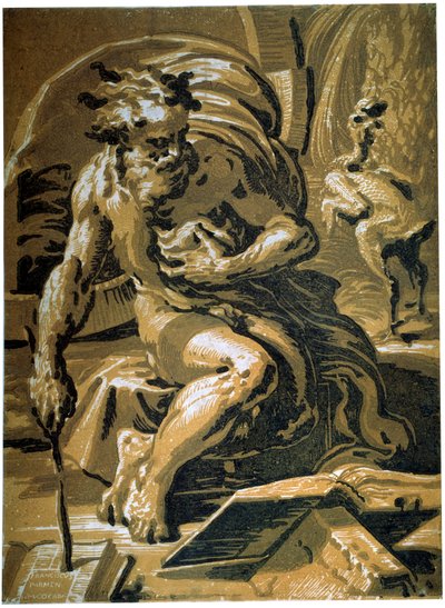 Diogenes, nach 1527 von Ugo da Carpi