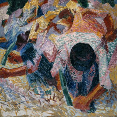 Die Straßenpflasterer, 1914 von Umberto Boccioni