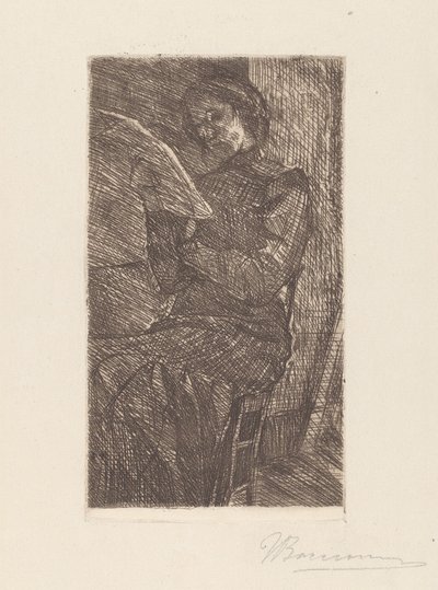 Lesende Frau von Umberto Boccioni