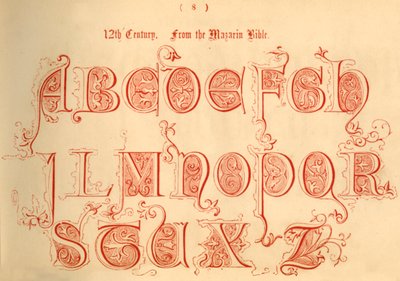 12. Jahrhundert. Aus der Mazarin-Bibel, 1862 von Unbekannt