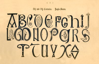 8. und 9. Jahrhundert. Angelsächsisch, 1862 von Unbekannt