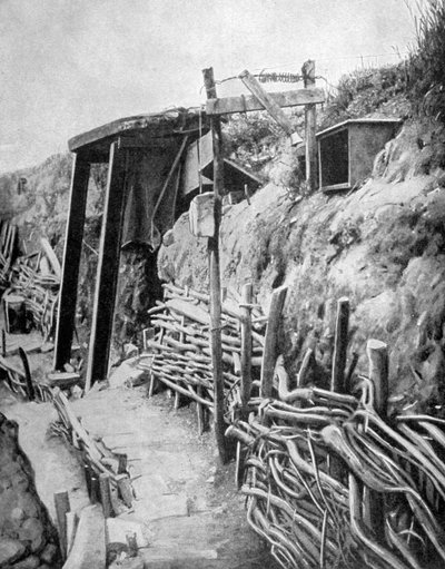 Ein französischer Graben, Erster Weltkrieg, 1915 von Unbekannt