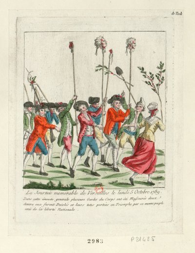 Ein denkwürdiger Tag in Versailles, 1789 von Unbekannt