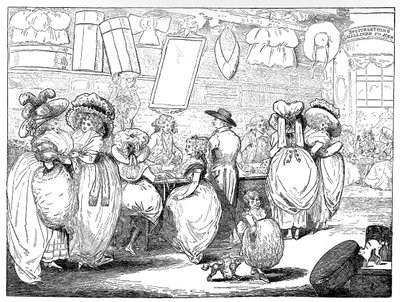 Ein Hutmacherladen, 1787 von Unbekannt