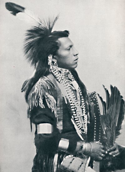 Ein nordamerikanischer Indianerhäuptling im Profil, 1912 von Unbekannt