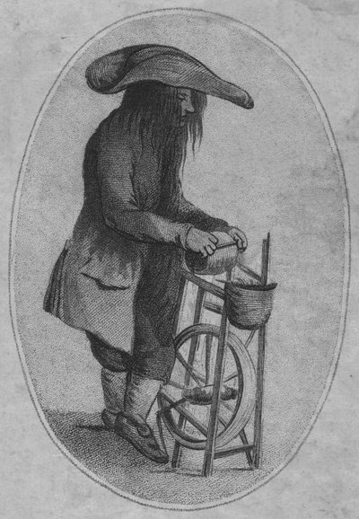 Eine Skizze eines Messerschleifers, 1753 von Unbekannt