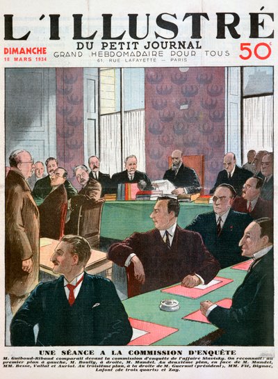 Eine Sitzung des Untersuchungsausschusses, 1934 von Unbekannt