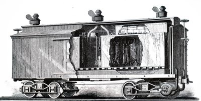 Ein gekühlter Eisenbahnwagen von Unbekannt