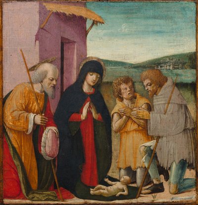 Anbetung der Hirten, ca. 1480-1500 von Unbekannt