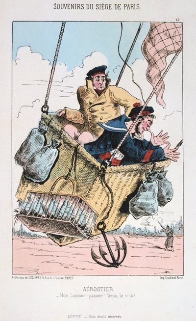 Aerostier, Belagerung von Paris, 1870-1871 von Unbekannt