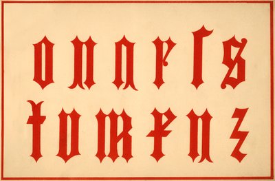 Alphabet, archaische Buchstaben, Kleinbuchstaben von Unbekannt