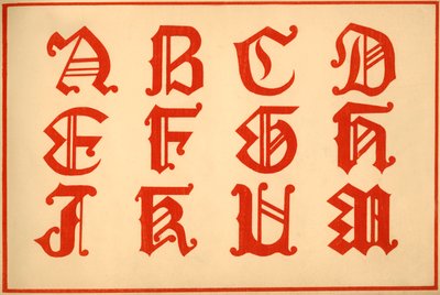 Alphabet, Buchstaben A-M, Großbuchstaben von Unbekannt