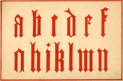 Alphabet, Buchstaben a-n, Kleinbuchstaben von Unbekannt