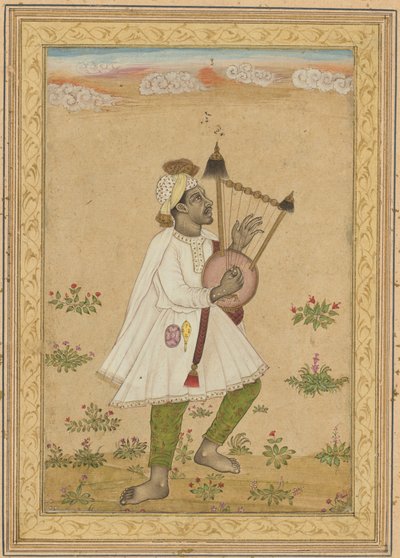 Ein afrikanischer Leierspieler, ca. 1640-1660 von Unbekannt