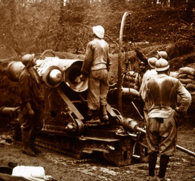 Artillerie, Bois du Chatelet, Frankreich, um 1914-1918 von Unbekannt