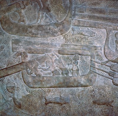 Assyrisches Relief des Holztransports von Unbekannt