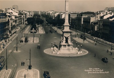 Avenida da Liberdade, Lissabon, Portugal, um 1936 von Unbekannt