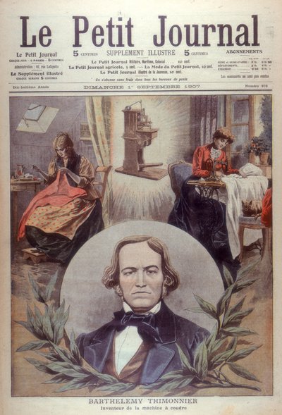 Barthelemy Thimonnier, französischer Erfinder des 19. Jahrhunderts, [1907] von Unbekannt