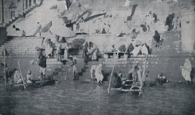 Baden in Benares, 1924 von Unbekannt