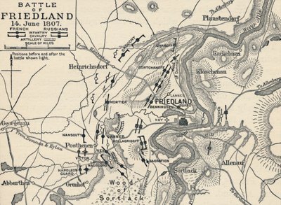 Schlacht bei Friedland, 14. Juni 1807, 1896 von Unbekannt