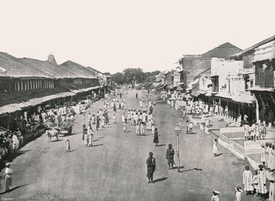 Basarszene, einheimisches Viertel, Kalkutta, Indien von Unbekannt