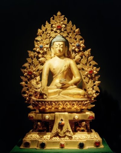 Bhaisajyaguru-Vaiduryaprabharaja / Skulptur, 18. Jhdt. von Unbekannt