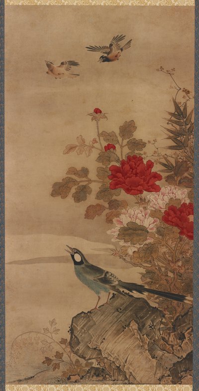 Vögel und Blumen, Edo-Periode, 18. Jahrhundert von Unbekannt