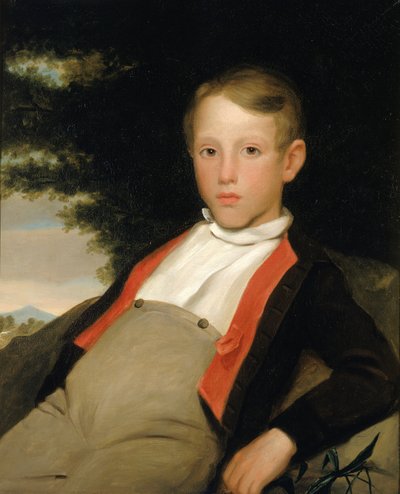 Junge in einer Landschaft, ca. 1840 von Unbekannt