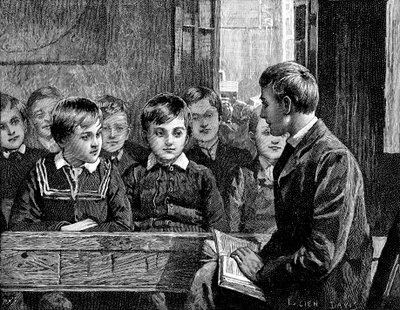 Jungenklasse in einer amerikanischen Sonntagsschule, 1890 von Unbekannt