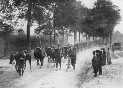 Britische Kavallerielanzenreiter, Frankreich, 1914 von Unbekannt