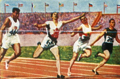 Kanadischer Sprinter Percy Williams, 1928 von Unbekannt