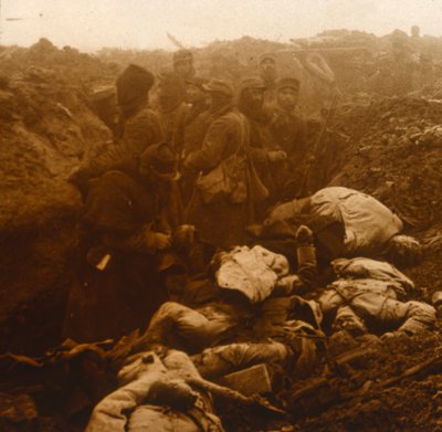 Eroberte Schützengräben, Les Éparges, Nordfrankreich, ca. 1914-1918 von Unbekannt