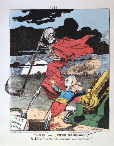 Karikatur gegen Adolphe Thiers, 1871 von Unbekannt