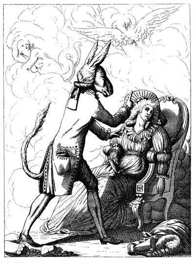 Karikatur von Franz Anton Mesmer, um 1785 von Unbekannt