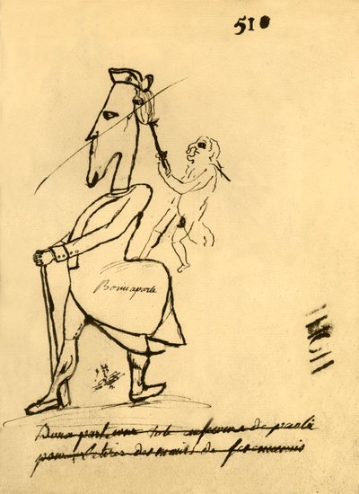 Karikatur von Napoleon, 1779, 1921 von Unbekannt