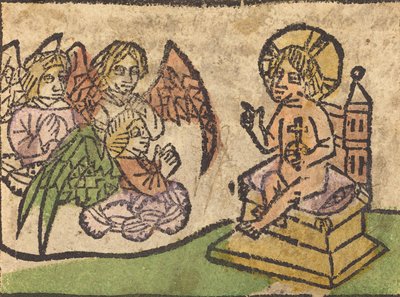Christkind mit drei Engeln von Unbekannt