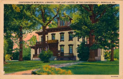 Konföderierte Gedenkbibliothek, Danville, Virginia, 1938 von Unbekannt
