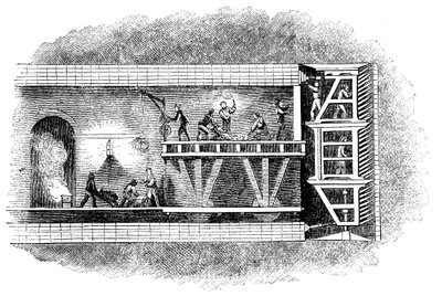 Bau des Thames-Tunnels, London, 1825-1843 von Unbekannt