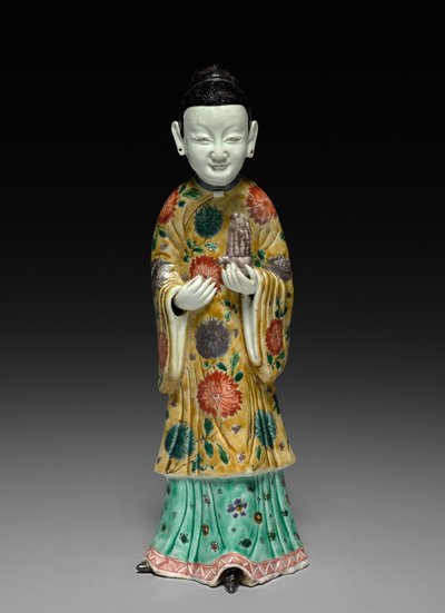 Hofdame mit einem Sheng, 1662-1722 von Unbekannt