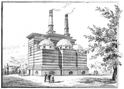 Krematorium, Friedhof Père Lachaise, Paris, 1888 von Unbekannt