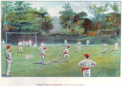 Cricketfeld in Bournville, 1892 von Unbekannt