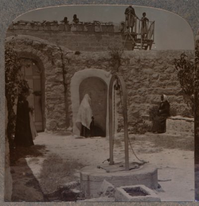 Davids Brunnen am Stadtrand von Bethlehem, um 1900 von Unbekannt