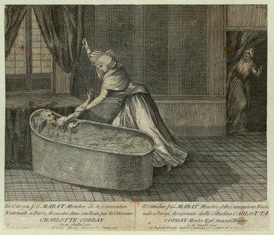 Tod von Marat, ca. 1793 von Unbekannt