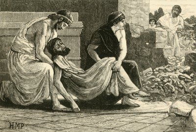 Tod von Pausanias, 1890 von Unbekannt