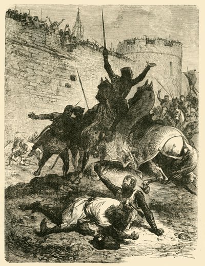 Tod von Simon De Montfort, 1218, 1890 von Unbekannt